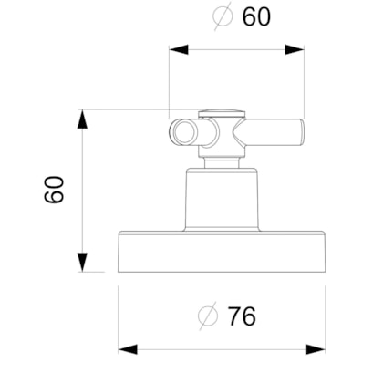 Acabamento para Registro de Gaveta e Pressão Base Docol 1.1/4 1.1/2 One Cromado Celite