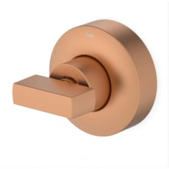 Acabamento para Registro de Gaveta e Pressão Base Docol 1/2 3/4 1 Flow Rose Gold Matte Celite