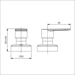 Acabamento para Registro de Gaveta e Pressão Universal 1/2 3/4 1 Cala Matte Black Roca