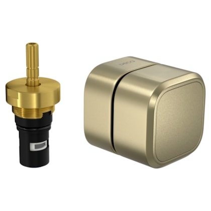 Acabamento Para Registro de Pressão 1/2 E 3/4 Quadrado Decayou Summer Gold Deca