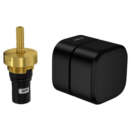 Acabamento para Registro de Pressão 1/2 e 3/4 Quadrado You Black Matte Deca