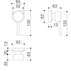 Acabamento Para Registro De Pressão E Gaveta Para Base Docol Kr467d Bronze Hera Kromma