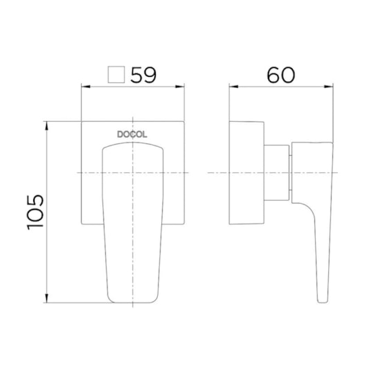 Acabamento Para Registro DocolBase 1.1/2  Lift Onix Docol - Imagem principal - 645b1553-c369-41f7-a3cb-58fc4c9a3225