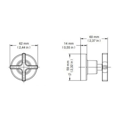 Acabamento Para Registro Docolbase Invicta 3/4 Cromada Docol