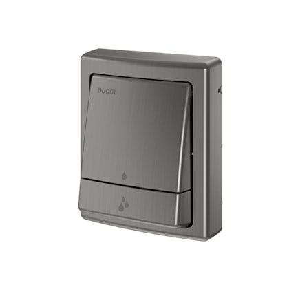 Acabamento Para Válvula De Descarga Salvágua Square Grafite Escovado Docol