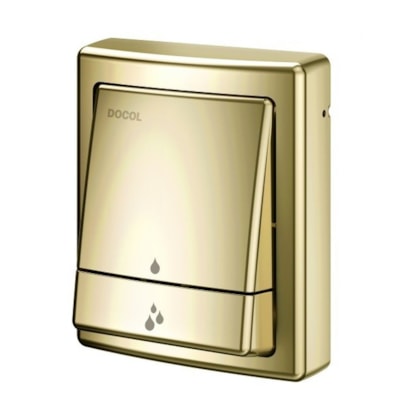 Acabamento Para Válvula De Descarga Salvágua Square Ouro Polido Docol