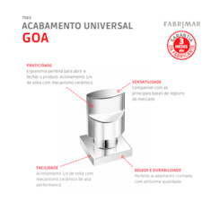 Acabamento Universal Goa Cromado 1/2 , 3/4 E 1 Fabrimar