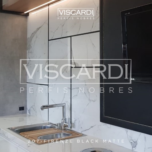 Acabamento Viscardi Para Parede Firenze 207 Black Matte Alumínio Anodizado - Imagem principal - 94ebb6c0-8c02-4d93-8015-c36a51f2d737