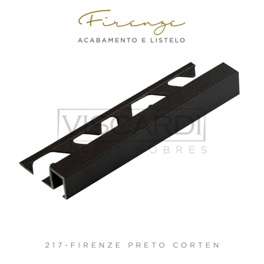 Acabamento Viscardi Para Parede Firenze 217 Preto Corten Texturizado Pintura Eletrostática  - Imagem principal - 95cb0ea1-1f76-4ea6-84fa-26ec50ba4383