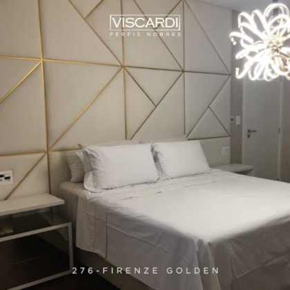 Acabamento Viscardi Para Parede Firenze 276 Golden Brilho Alumínio Anodizado