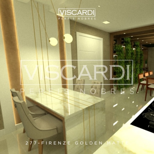 Acabamento Viscardi Para Parede Firenze 277 Golden Matte Alumínio Anodizado - Imagem principal - 480fe59c-7afc-4e86-b26e-73a9583995b8