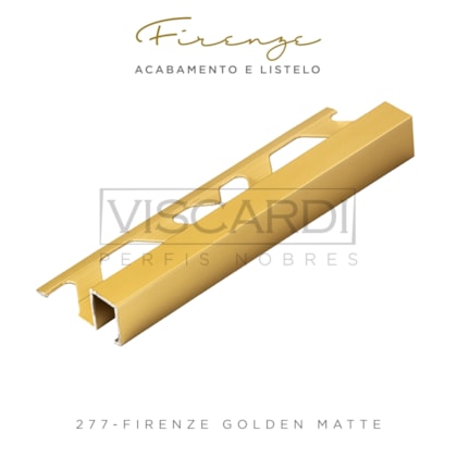 Acabamento Viscardi Para Parede Firenze 277 Golden Matte Alumínio Anodizado