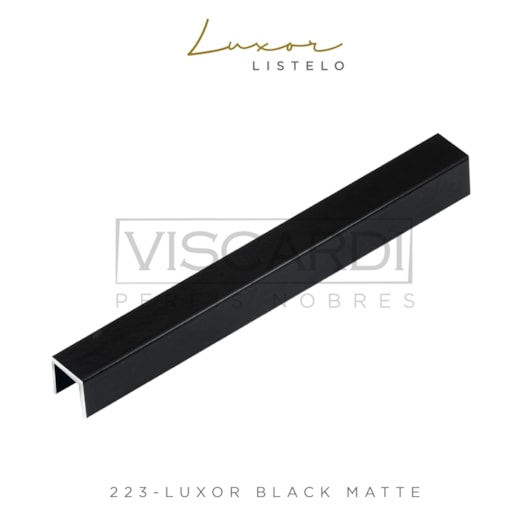 Acabamento Viscardi Para Parede Luxor 223 Black Matte Alumínio Anodizado - Imagem principal - a218add2-f8be-4cb8-97f2-b7f5b73100cf