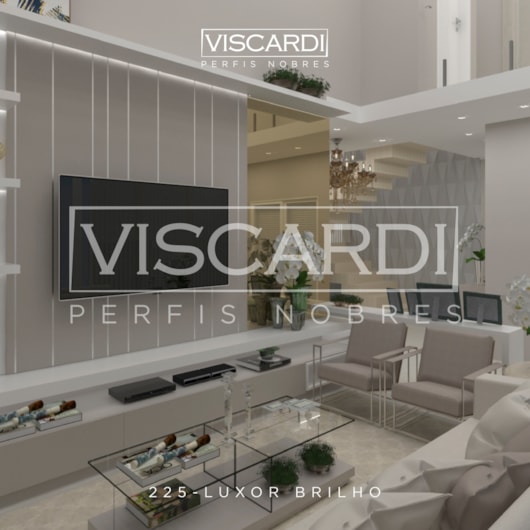 Acabamento Viscardi Para Parede Luxor 225 Cromado Brilho Alumínio Anodizado  - Imagem principal - a28f2c87-5f7a-4d00-9a7c-2f2c6289c408