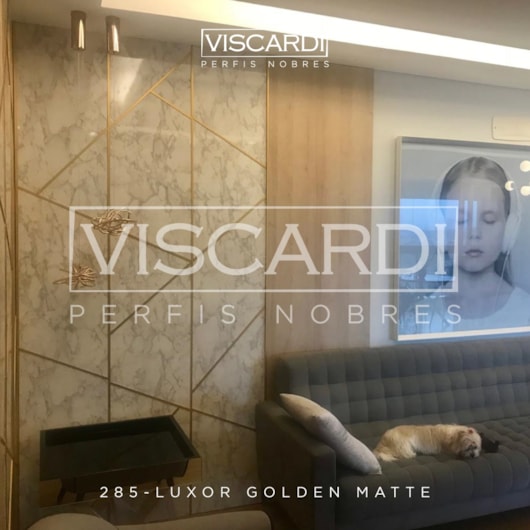 Acabamento Viscardi Para Parede Luxor 285 Golden Matte Alumínio Anodizado - Imagem principal - 9bca602a-60ec-427b-87f7-834bf5a15c9a