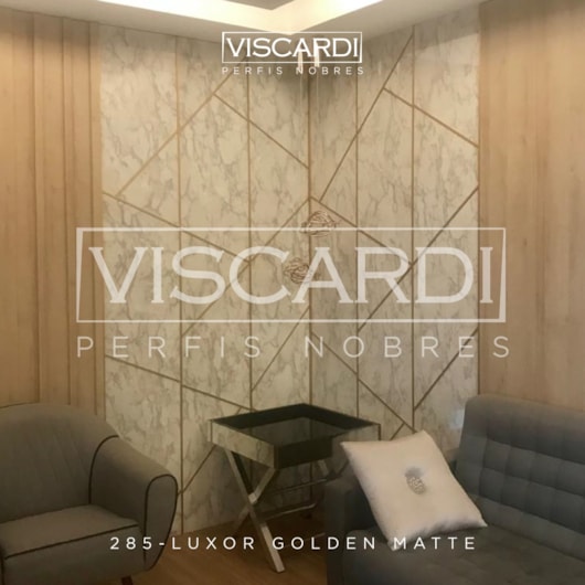 Acabamento Viscardi Para Parede Luxor 285 Golden Matte Alumínio Anodizado - Imagem principal - 2bef61ea-43e2-45c3-8791-56c52c90409a