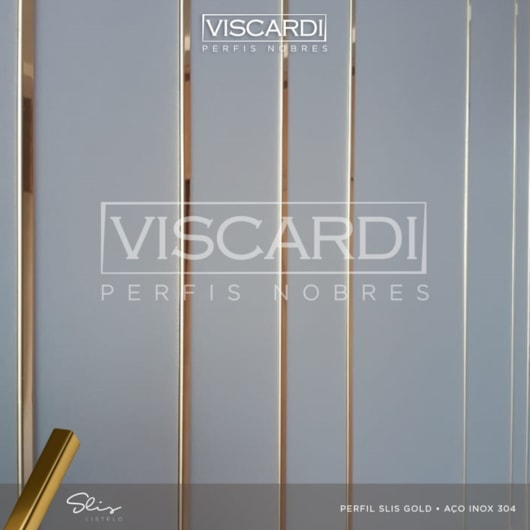 Acabamento Viscardi Para Parede Slis 76 Slis Gold Aço Inox 304 - Imagem principal - b0dc7ab1-2caa-4296-bd30-76475febe2bc