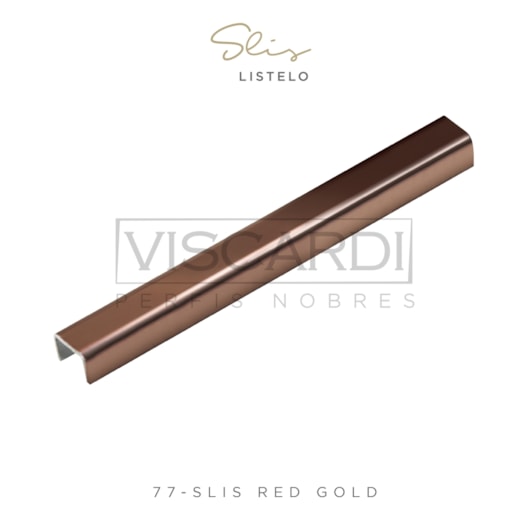 Acabamento Viscardi Para Parede Slis 77 Slis Red Gold Aço Inox 304  - Imagem principal - 1ce4f42b-07a1-4a19-9442-23eac4826417