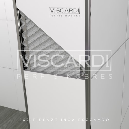 Acabamento Viscardi Para Piso E Parede Firenze 162 Inox Escovado Aço Inox 304  - Imagem principal - 878d9452-ddc2-4e67-9e75-53b5509a6441