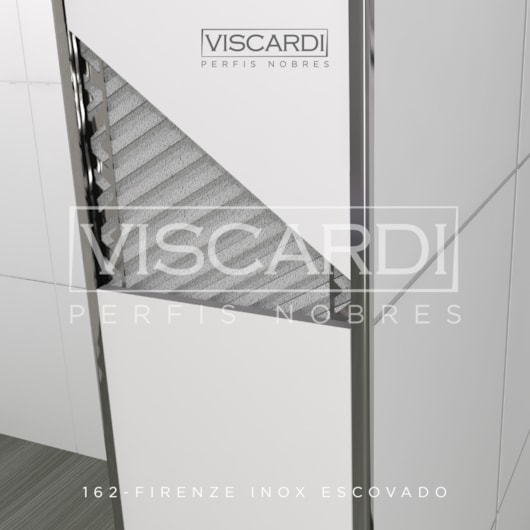 Acabamento Viscardi Para Piso E Parede Firenze 162 Inox Escovado Aço Inox 304 - Imagem principal - bd50fdf2-df07-4af5-8db3-2d99ba08a100