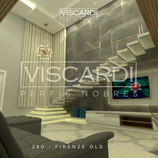 Acabamento Viscardi Para Piso E Parede Firenze 280 Old Gold Acetinado Alumínio Anodizado - Imagem principal - 63de287c-c2d9-4193-84b7-f9e2c94a4a69