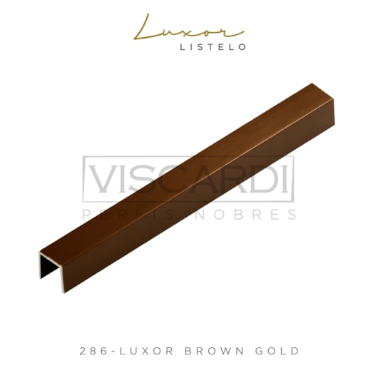 Acabamento Viscardi Para Piso E Parede Luxor 286 Brown Gold Acetinado Alumínio Anodizado - Imagem principal - e9bdcf79-c09f-4fa7-b85b-8261fb9fc673