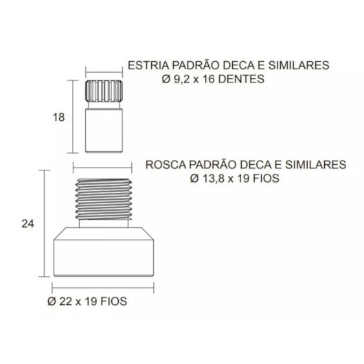 Adaptador Docol Para Acabamento Fani 1/2 3/4 E 1 1/2 507 Fani - Imagem principal - e63bdee1-a39b-4f9d-b99a-81e082d16d47