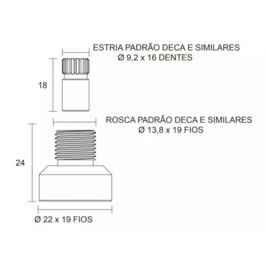 Adaptador Para Acabamento Fani/Docol 1/2 3/4 E 1 1/2 507 Fani - Imagem principal - c4cbf9c4-7b4c-49e0-9e48-4a54e5d24efb