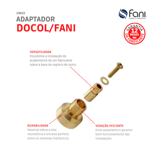 Adaptador Para Acabamento Fani/Docol 1/2 3/4 E 1 1/2 507 Fani - Imagem principal - d8d09d3f-7c4d-479f-909a-cff7088ef86a