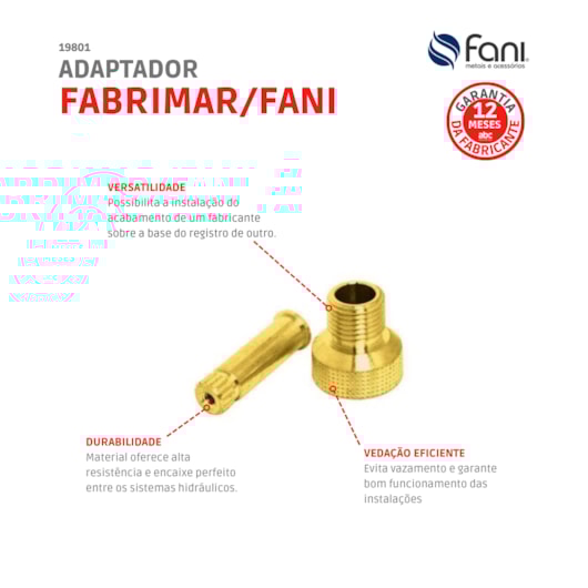 Adaptador Para Acabamento Fani/Fabrimar 1/2 3/4 E 1 1/2 506 B Fani - Imagem principal - c2cff6bf-3681-43fb-aa30-02f851946488