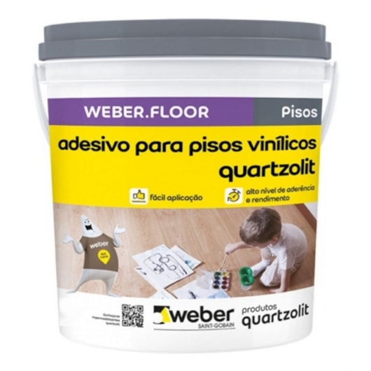 Adesivo Cola Para Piso Vinílico 3,6l Quartzolit - Imagem principal - 076eb10a-f914-4937-aeff-a26d34e1c476
