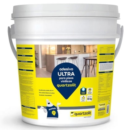 Adesivo Para Pisos Vinílicos Ultra Branco Quartzolit 18 Kg