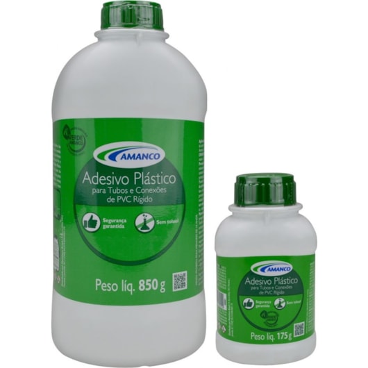 Adesivo Plástico Para Tubos E Conexões De Pvc 175g Com Pincel Amanco - Imagem principal - d689de47-1fc1-4ed2-83a2-13aef59a9a13