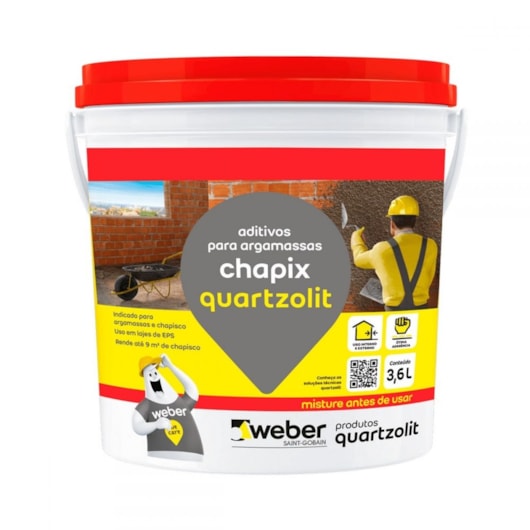 Aditivo Para Argamassa Chapix 18l Quartzolit - Imagem principal - 073c0d90-ab05-48ef-9b73-a2da7decc06c