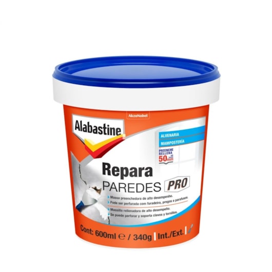 Alabastine Preparação Superfície Repara Paredes Branco 340g Coral - Imagem principal - 3c858a5d-ddc7-467e-81f1-bc155fe21fda