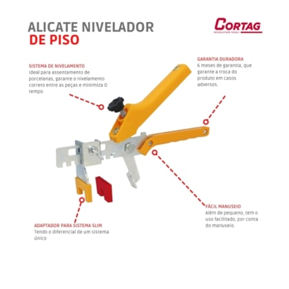 Alicate Nivelador De Piso Cortag