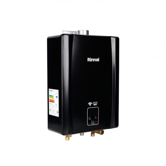 Aquecedor A Gás Digital 21l E21 Black Glp Rinnai - Imagem principal - eb1b346c-fb76-4647-b646-3eaf36153dcc