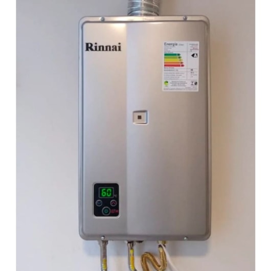 Aquecedor A Gás Digital 32,5l Glp E33 Feh Prata Rinnai - Imagem principal - 45821d05-3fdc-429f-b994-42bf37e418f2