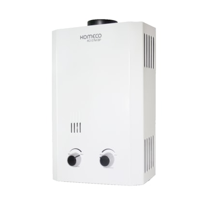 Aquecedor De Água A Gás Automático Gn En Baixa Pressão Ko 07m Branco Komeco 7L