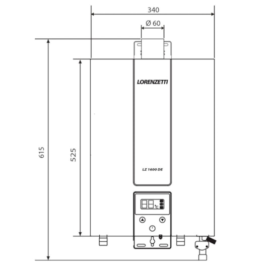 Aquecedor De Água A Gás Digital 15l GLP EF LZ1600DE Branco Lorenzetti - Imagem principal - c6aa8c94-5dbf-41b7-983b-999dc45ac4e6