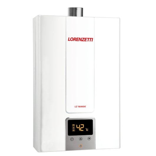 Aquecedor De Água A Gás Digital 15l GN EF LZ1600DE Branco Lorenzetti - Imagem principal - 496bb979-ae21-4ff6-97d1-291152990a55