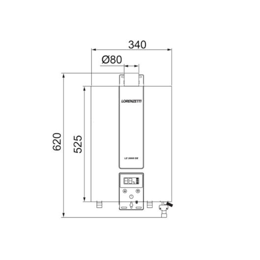 Aquecedor De Água A Gás Digital 20L GN EF LZ2000DE Branco Lorenzetti - Imagem principal - a26a0bc1-b7eb-40e0-a5c2-1a208367ccb0