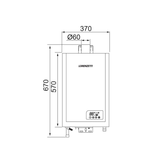 Aquecedor De Água A Gás Digital 23l Gn Lz 2300 De Branco Lorenzetti - Imagem principal - 71a24cc7-8d38-4f72-b19d-baf5fb23b2e3