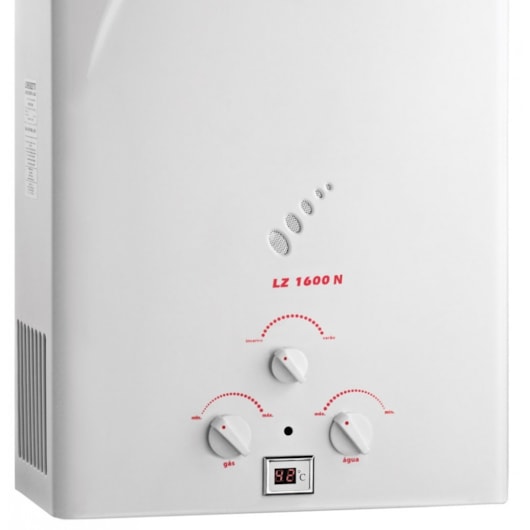 Aquecedor De Água A Gás Mecânico 15l Glp En Lz 1600 Branco Lorenzetti - Imagem principal - 65c5bbff-d96a-4299-bc80-e8d456b73a59