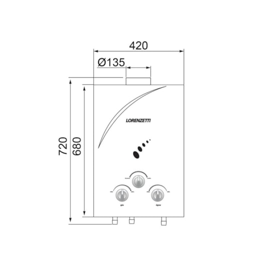 Aquecedor De Água A Gás Mecânico 20l Gn En Lz 2000 Branco Lorenzetti - Imagem principal - fbdb491e-2c65-4fa3-b52c-7a91e78f71cf