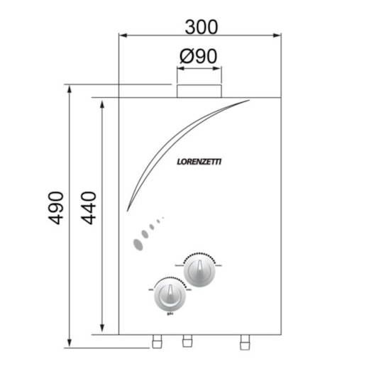 Aquecedor De Água A Gás Mecânico 7,5lts/min Gn EN Lz 750BP Branco Lorenzetti - Imagem principal - 3d441a77-a333-4282-b131-0c8dc3f8a473