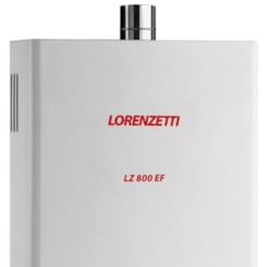 Aquecedor De Água A Gás Mecânico 8l Glp Ef Lz 800 Branco Lorenzetti