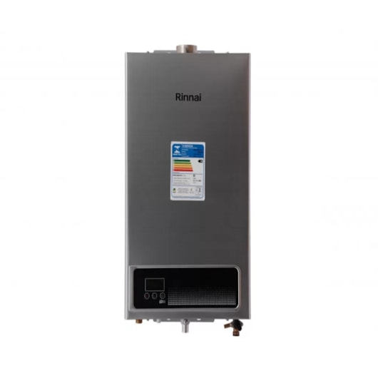 Aquecedor De Água Digital A Gás Glp Reu-e150 Feh E15 Prata Rinnai 15L - Imagem principal - a6c76188-98e4-44e3-a0a0-a20221f75d3a