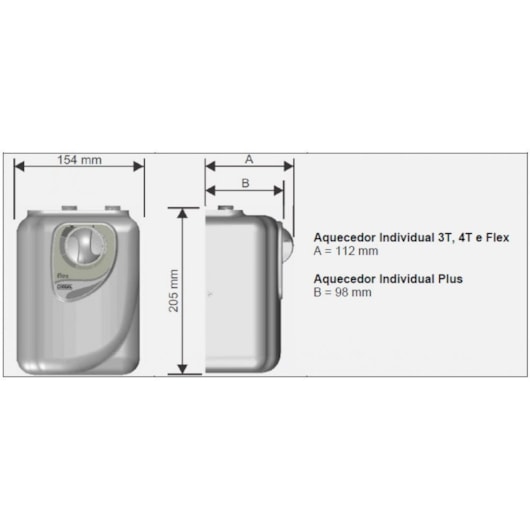 Aquecedor Individual Flex 8t 127v Aq-250/1 Cardal - Imagem principal - 879efae9-6746-40ce-aab6-4eb1ed6f227c