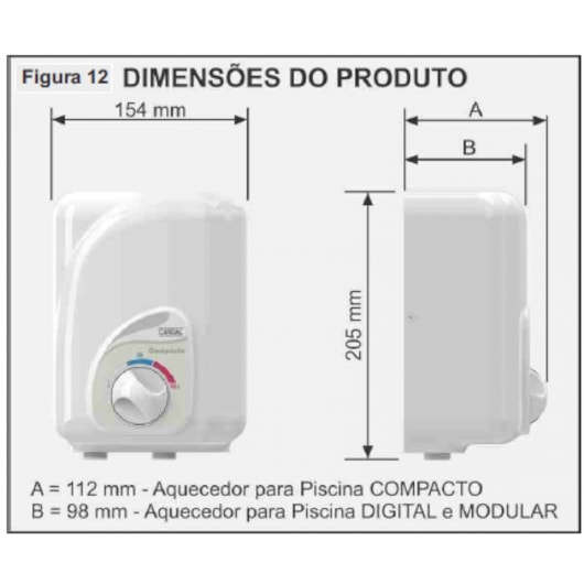 Aquecedor Para Piscina Compacto 220v Aq-251/2 Cardal - Imagem principal - 0eb919b1-9790-459a-ab80-90262a4605c6